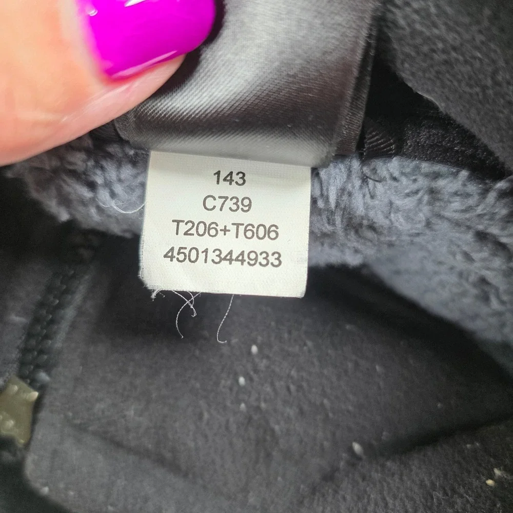 The North Face Mens Black Fleece Full Zip Vest Grey Chest Pocket Size Medium